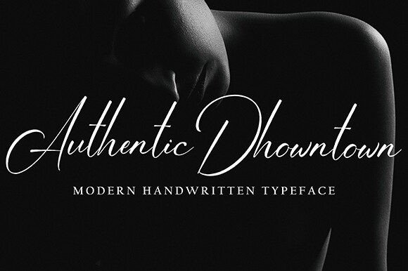 Authentic Dhowntown: A Handwritten Font for Editorial Elegance