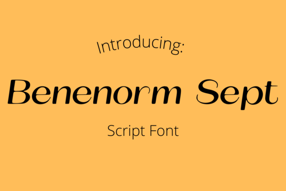 Benenorm Sept: A Handwritten Font for Warm Digital Branding