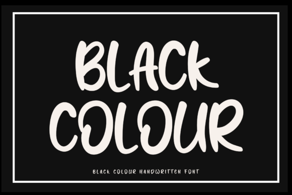 Black Colour Typeface: Elevating Editorial Design with Handwritten Grace