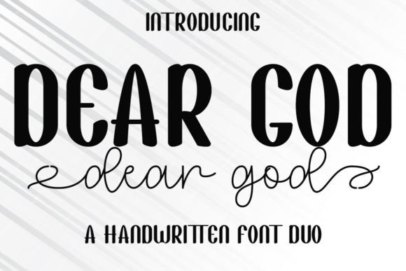 Dear God: A Handwritten Font Duo for Editorial Clarity