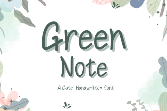 Green Note: The Friendly Handwritten Typeface for Authentic Campaigns