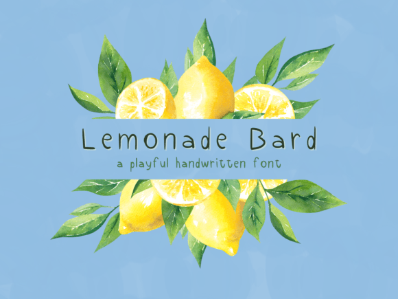 Lemonade Bard: A Whimsical Handwritten Font for Playful Branding