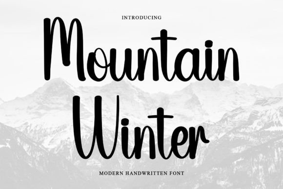Mountain Winter Typeface: A Handwritten Font for Editorial Warmth